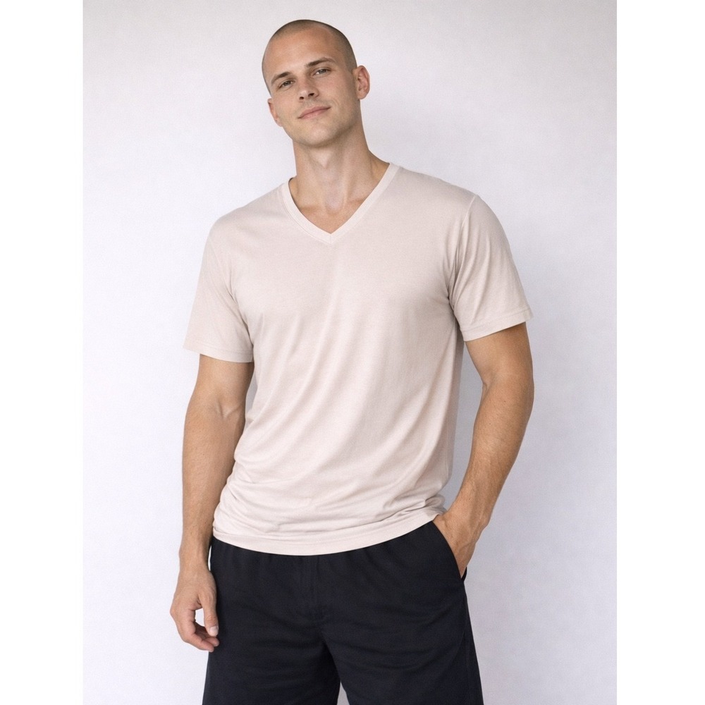 Tommy John‎ Cool Cotton Stay-Tucked V-Neck Undershirt Mens 2XL Short Sleeve